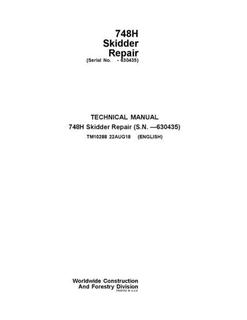 John Deere 748H Grapple Skidder Repair Technical Manual TM10288 — actual manual cover