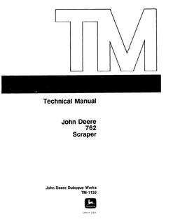 John Deere 762 Scraper Technical manual — actual manual cover