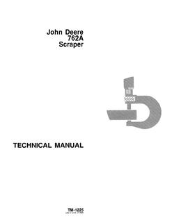 John Deere 762A Scraper Technical manual — actual manual cover