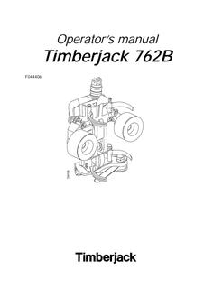 John Deere 762B Harvester head Operator Manual F044406 — actual manual cover