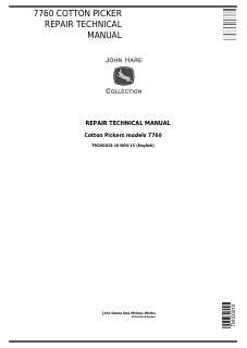 John Deere 7760 Cotton Picker Repair Technical Manual TM100019 — actual manual cover