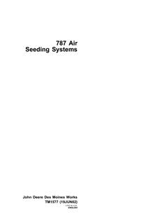 John Deere 787 Air Seeding System Technical Manual TM1577 — actual manual cover