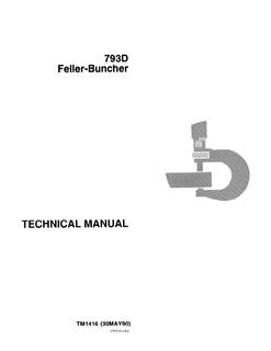 John Deere 793D Feller Buncher Technical Manual TM1416 — actual manual cover