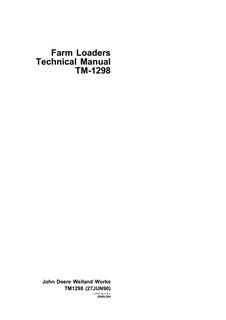John Deere 80, 110 Technical Manual TM1298 — actual manual cover