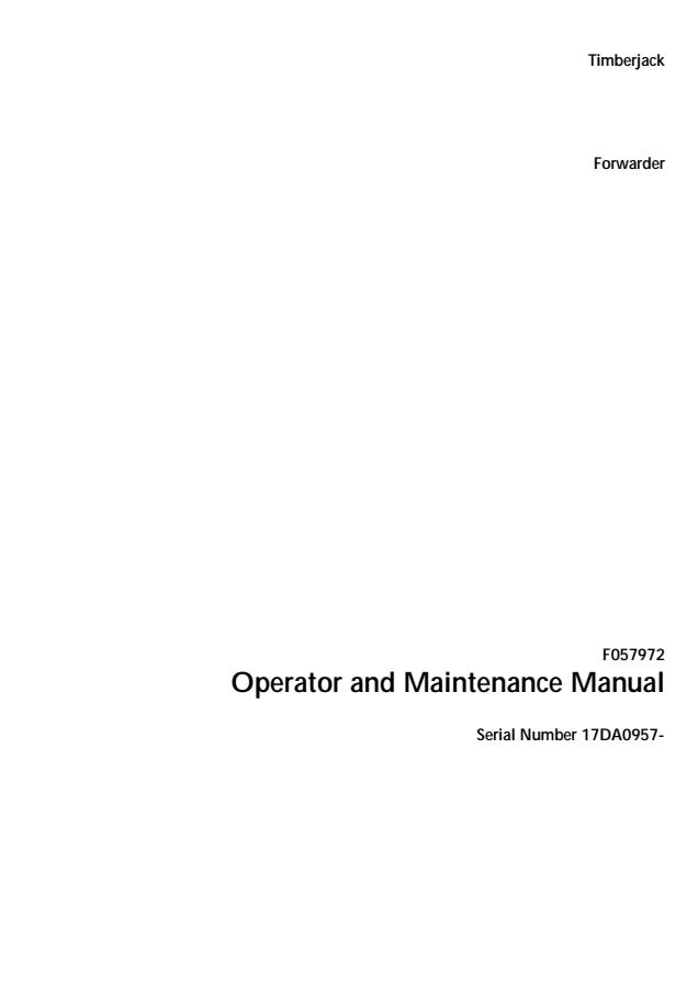 John Deere 810B Operator Manual F057972 — actual manual cover