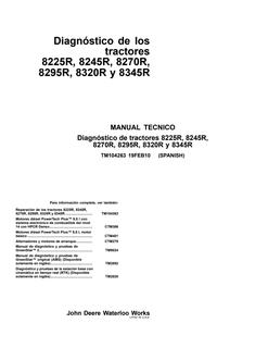 John Deere 8225R, 8245R, 8270R, 8295R, 8320R, 8345R Tractor Diagnosis Technical Manual TM104263 — actual manual cover