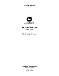 John Deere 8320R Tractor Parts catalog PC10304 — actual manual cover