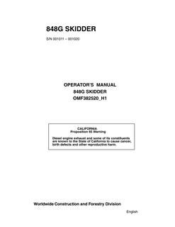 John Deere 848G Skidder Operator manual OMF382520 — actual manual cover