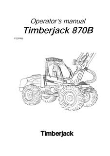 John Deere 870B Harvester Operator Manual F039986 — actual manual cover