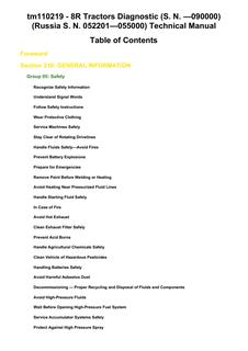 John Deere 8R Tractors Diagnostic Technical Manual (TM110219) — actual manual cover