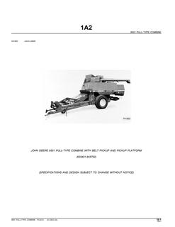 John Deere 9501 Pull-type combine Parts catalog PC2310 — actual manual cover