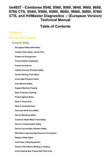 John Deere 9540-9780i CTS Combines and HillMaster Diagnostics Technical Manual (TM4937) — actual manual cover