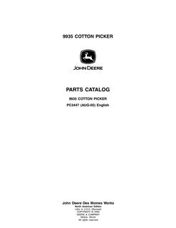 John Deere 9935 Cotton picker Parts catalog PC2447 — actual manual cover