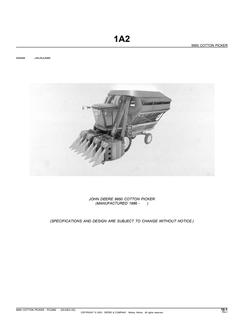 John Deere 9950 Cotton picker Parts catalog PC2080 — actual manual cover
