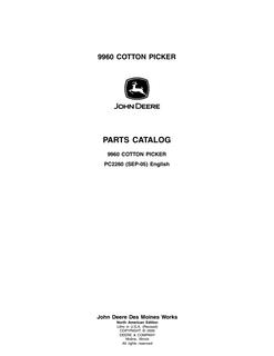 John Deere 9960 Cotton picker Parts catalog PC2260 — actual manual cover