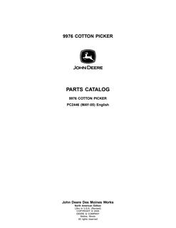 John Deere 9976 Cotton picker Parts catalog PC2446 — actual manual cover