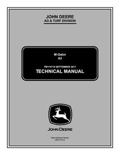 John Deere A3 M-Gator Technical Manual TM115719 — actual manual cover