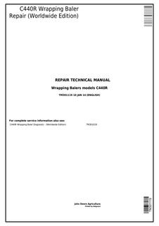 John Deere C440R Wrapping baler Repair technical manual TM301119 — actual manual cover