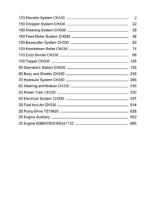 John Deere CH330 Sugarcane harvester Parts catalog PC12317 — actual manual cover