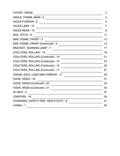 John Deere F180 eight-bottom moldboard integral plow Plow Parts catalog PC716 — actual manual cover