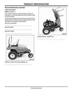 John Deere F680 Z-Trak Front mower Operator manual OMTCU14008 — actual manual cover