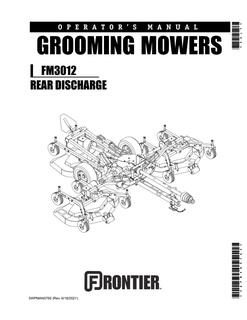 John Deere FM3012 Grooming mower Operator manual 5WPMAN0765 — actual manual cover