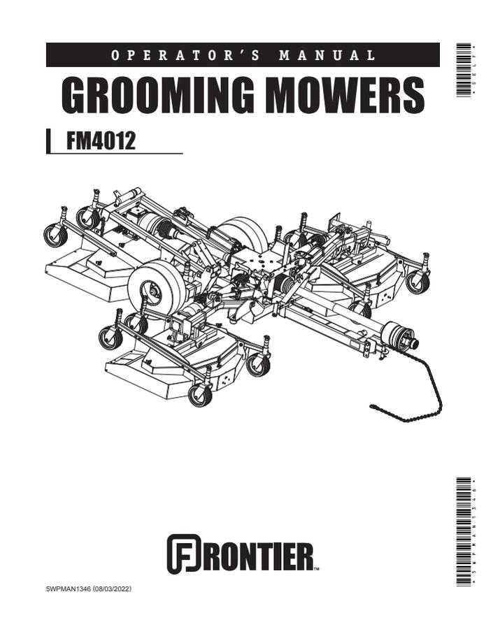 John Deere FM4012 Grooming mower Operator manual 5WPMAN1346 — actual manual cover