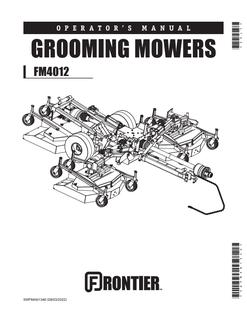 John Deere FM4012 Grooming mower Operator manual 5WPMAN1346 — actual manual cover