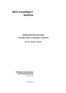 John Deere ForestSight Solutions Forestry System Operator's Instructions F677242 — actual manual cover