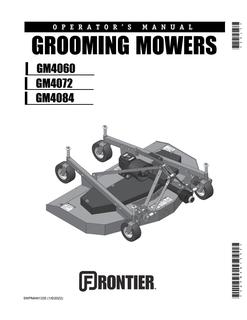 John Deere GM4060; GM4072; GM4084 Grooming mower Operator manual 5WPMAN1335 — actual manual cover