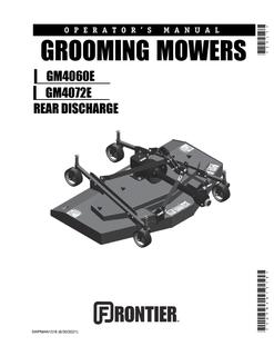John Deere GM4060E; GM4072E Grooming mower Operator manual 5WPMAN1318 — actual manual cover