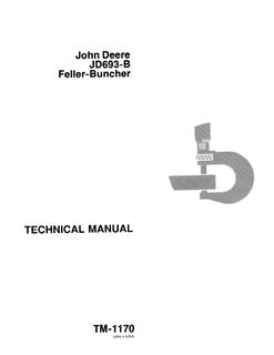 John Deere JD693-B Feller buncher Technical manual — actual manual cover