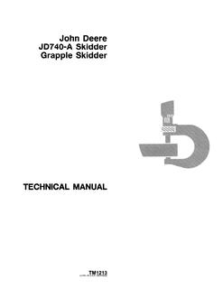 John Deere JD740-A Grapple skidder Technical manual TM1213 — actual manual cover