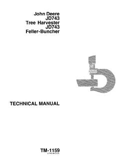 John Deere JD743 Tree Harvester / Feller-Buncher Technical Manual TM1159 — actual manual cover