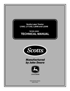 John Deere L1642, L17.542, L2048, L2548 Sabre yard tractor Technical manual TM1949 — actual manual cover
