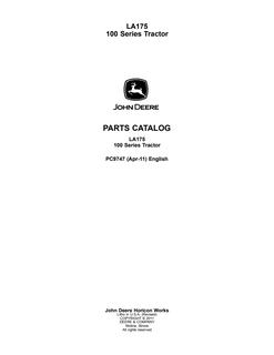 John Deere LA175 100 Series Tractor Tractor Parts catalog PC9747 — actual manual cover