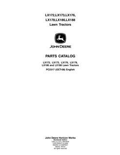 John Deere LX172, LX173, LX176, LX178, LX186, LX188 Lawn tractor Parts catalog PC2317 — actual manual cover