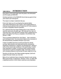 John Deere Motorsports Lawn Tractor Operator's Manual OMM137829 — actual manual cover