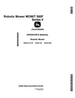 John Deere MOWiT 500F Series II Robotic Mower OMSAU14126 — actual manual cover