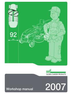John Deere N92 Hydro Lawn tractor Workshop manual — actual manual cover