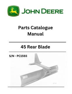 John Deere Parts Catalog PC1593 — actual manual cover
