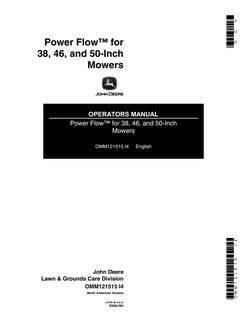 John Deere Power Flow for 38, 46 and 50-inch mowers Mower deck attachment Operator Manual OMM121515 — actual manual cover