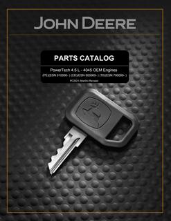 John Deere PowerTech 4.5L 4045 Engine Parts catalog PC2521 — actual manual cover