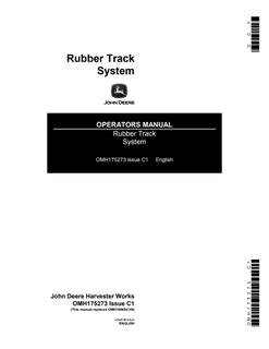 John Deere Rubber Track System OMH175273 — actual manual cover