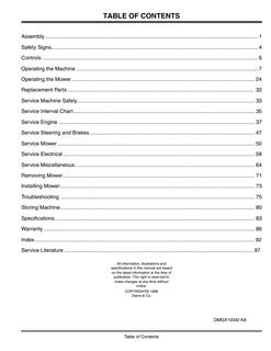 John Deere S1642, S1742, S2046 Lawn tractor Operator's manual OMGX10342 — actual manual cover