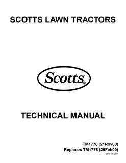 John Deere S1642, S1742, S2046, S2546 Scotts Lawn Tractor Technical Manual TM1776 — actual manual cover