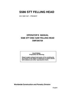 John Deere S586 STT Felling head Operator Manual OMF295729 — actual manual cover