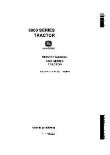 John Deere Service Manual — actual manual cover