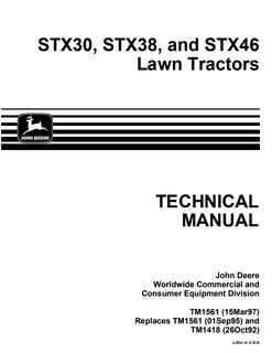 John Deere STX30, STX38, STX46 Lawn Tractor Technical Manual TM1561 1997-03-15 — actual manual cover