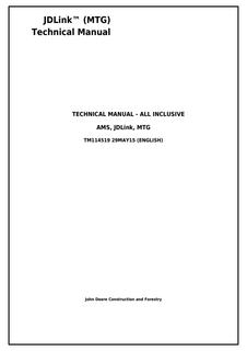 John Deere Technical Manual TM114519 — actual manual cover